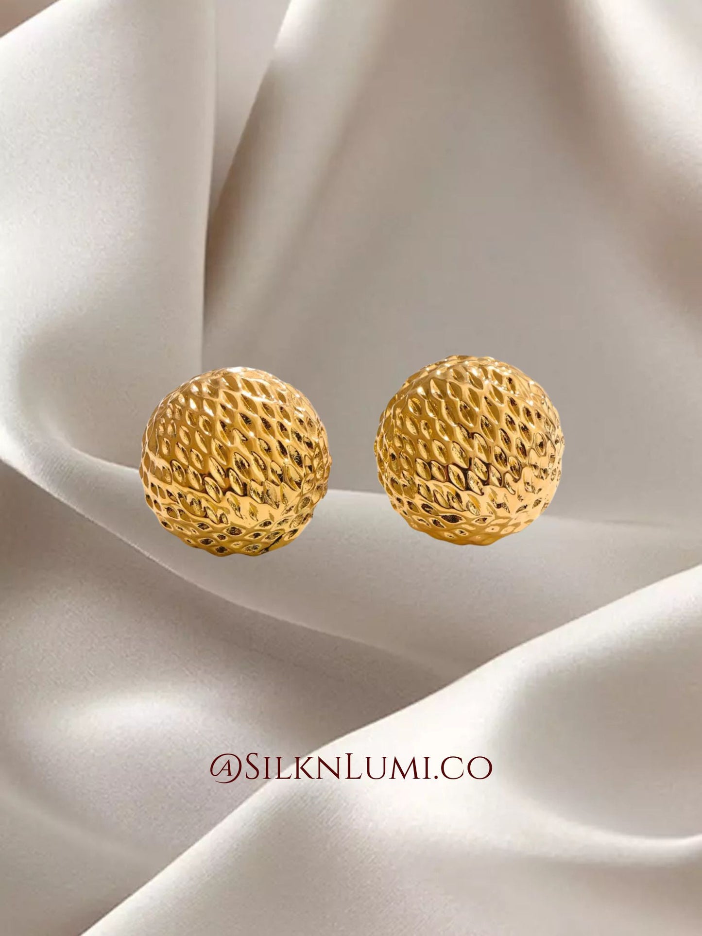 Textured Studs -Gold and Silver