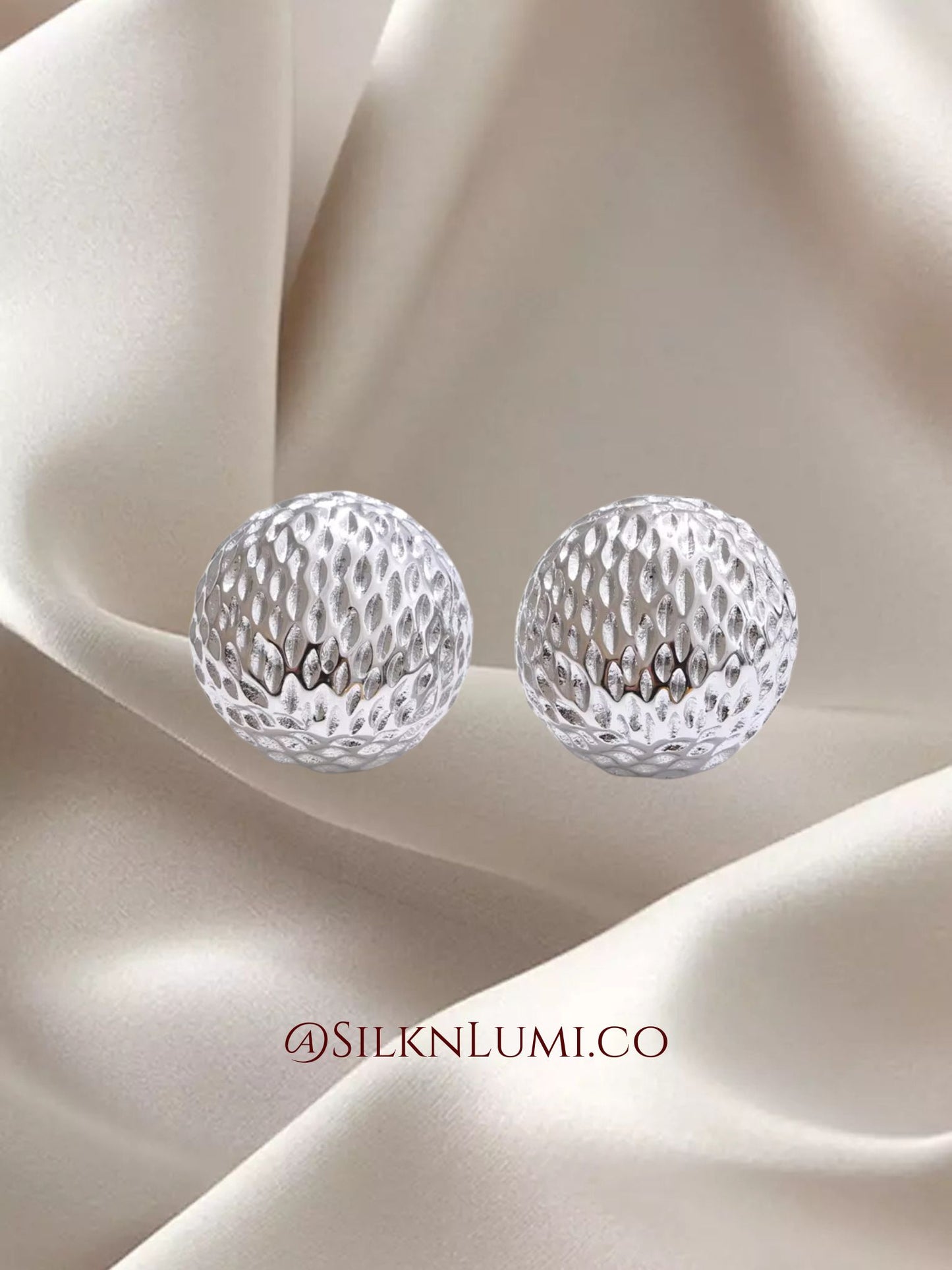 Textured Studs -Gold and Silver