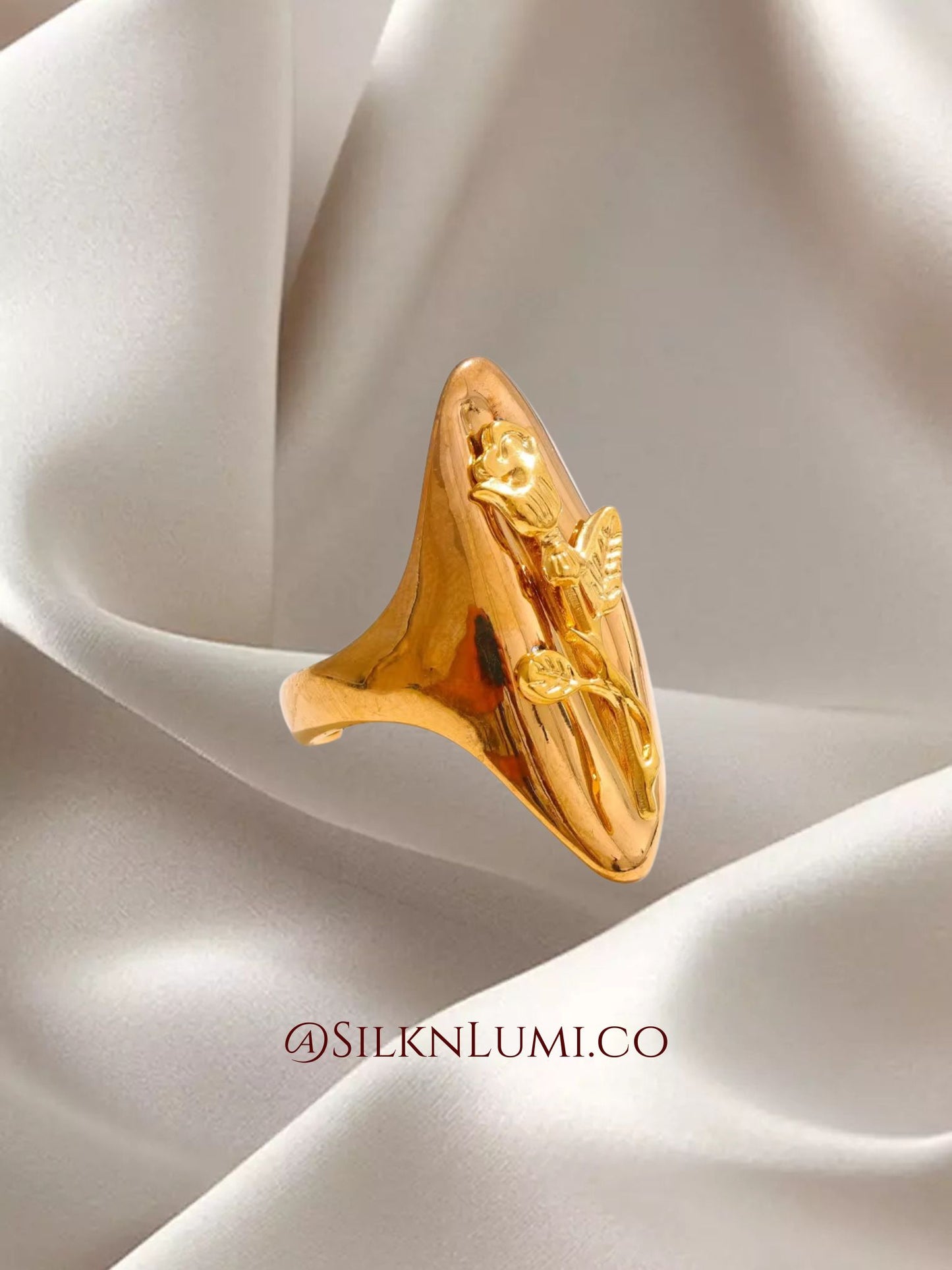 Gold Rose Cast Ring